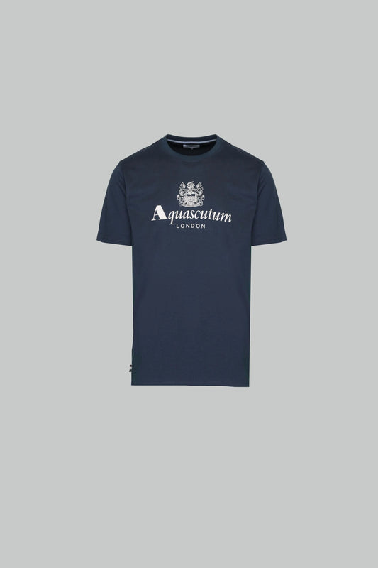 Aquascutum Active Big Logo T-Shirt Navy