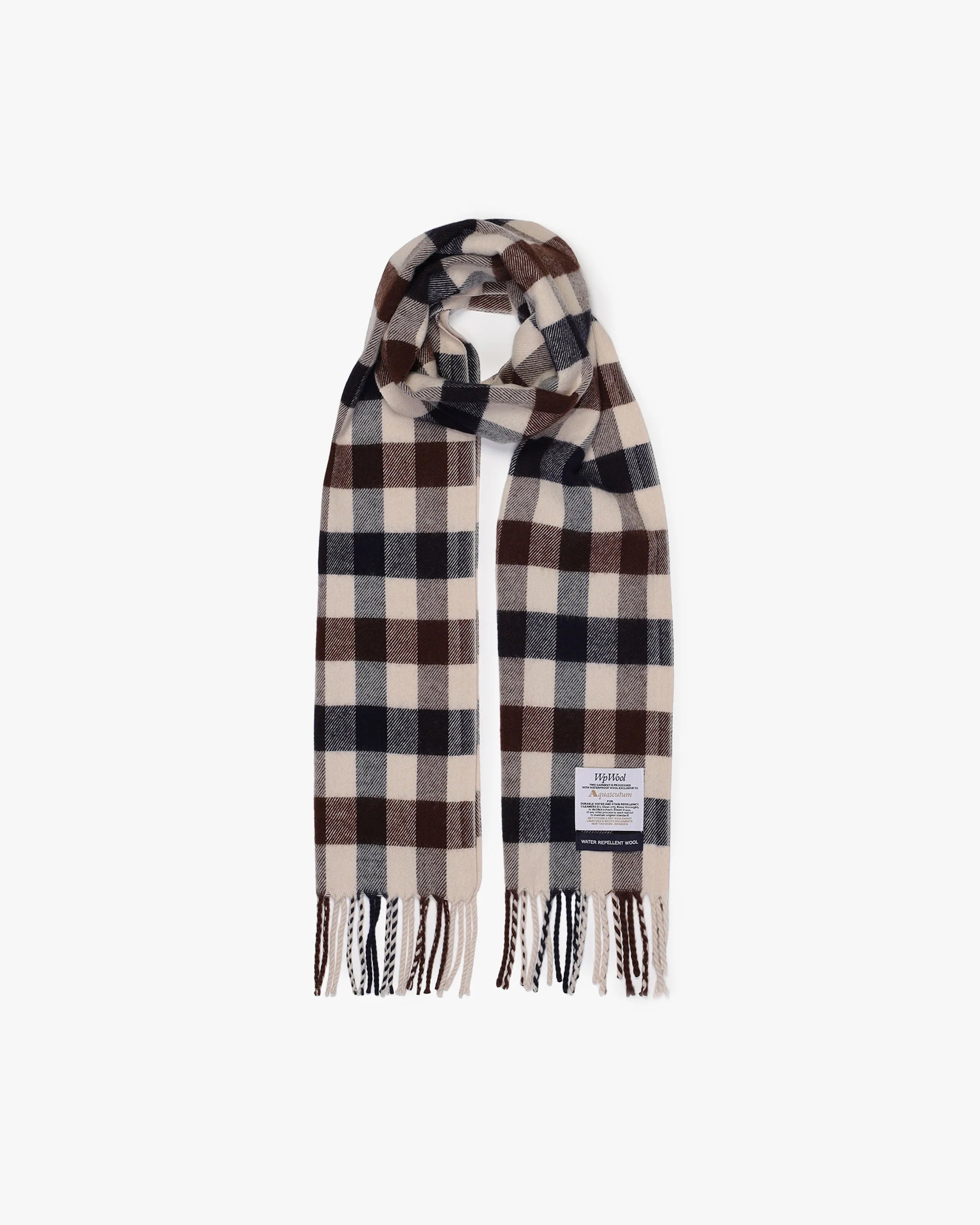 Aquascutum Active Water Repellent Merino Wool Macro Check Scarf