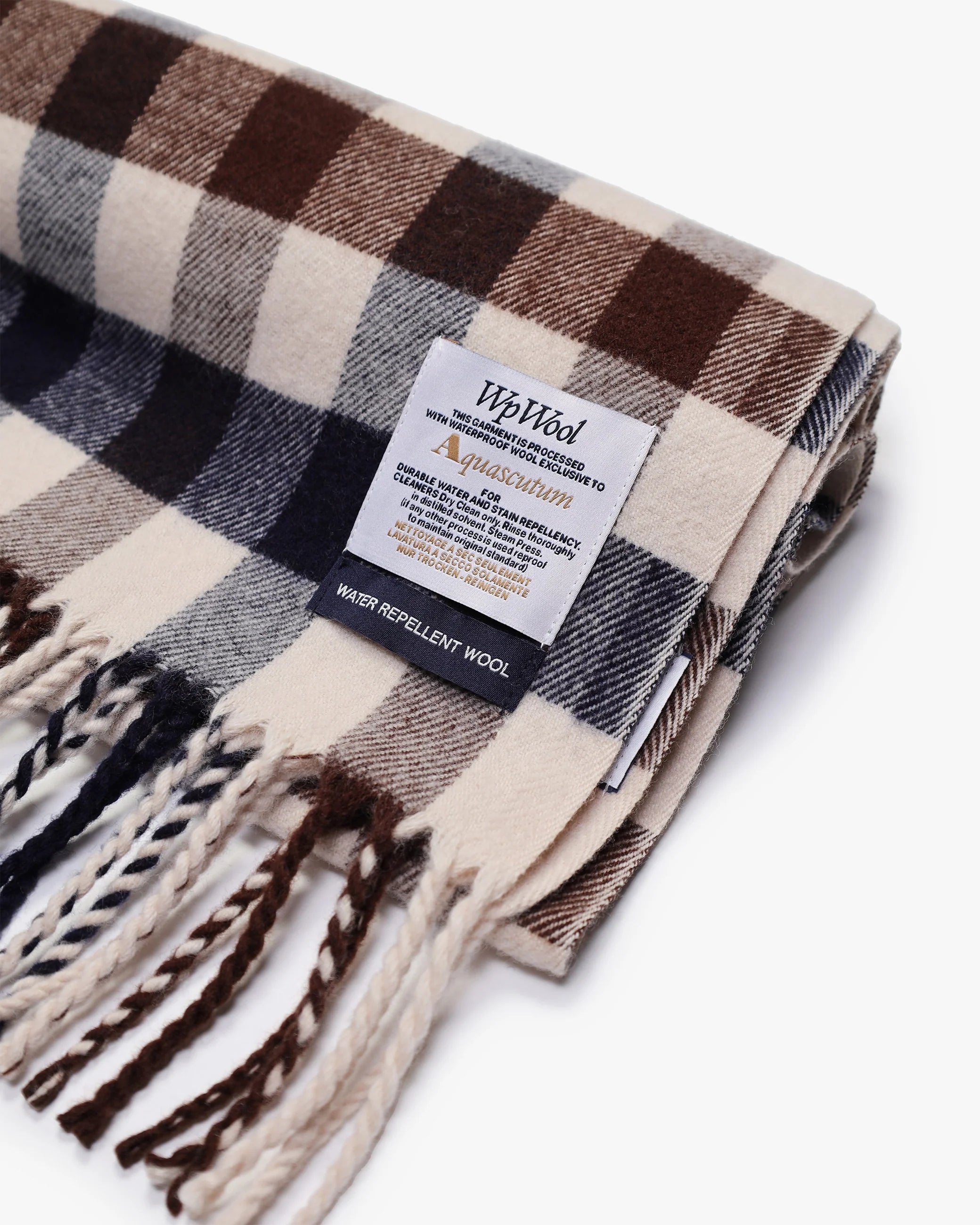 Aquascutum Active Water Repellent Merino Wool Macro Check Scarf