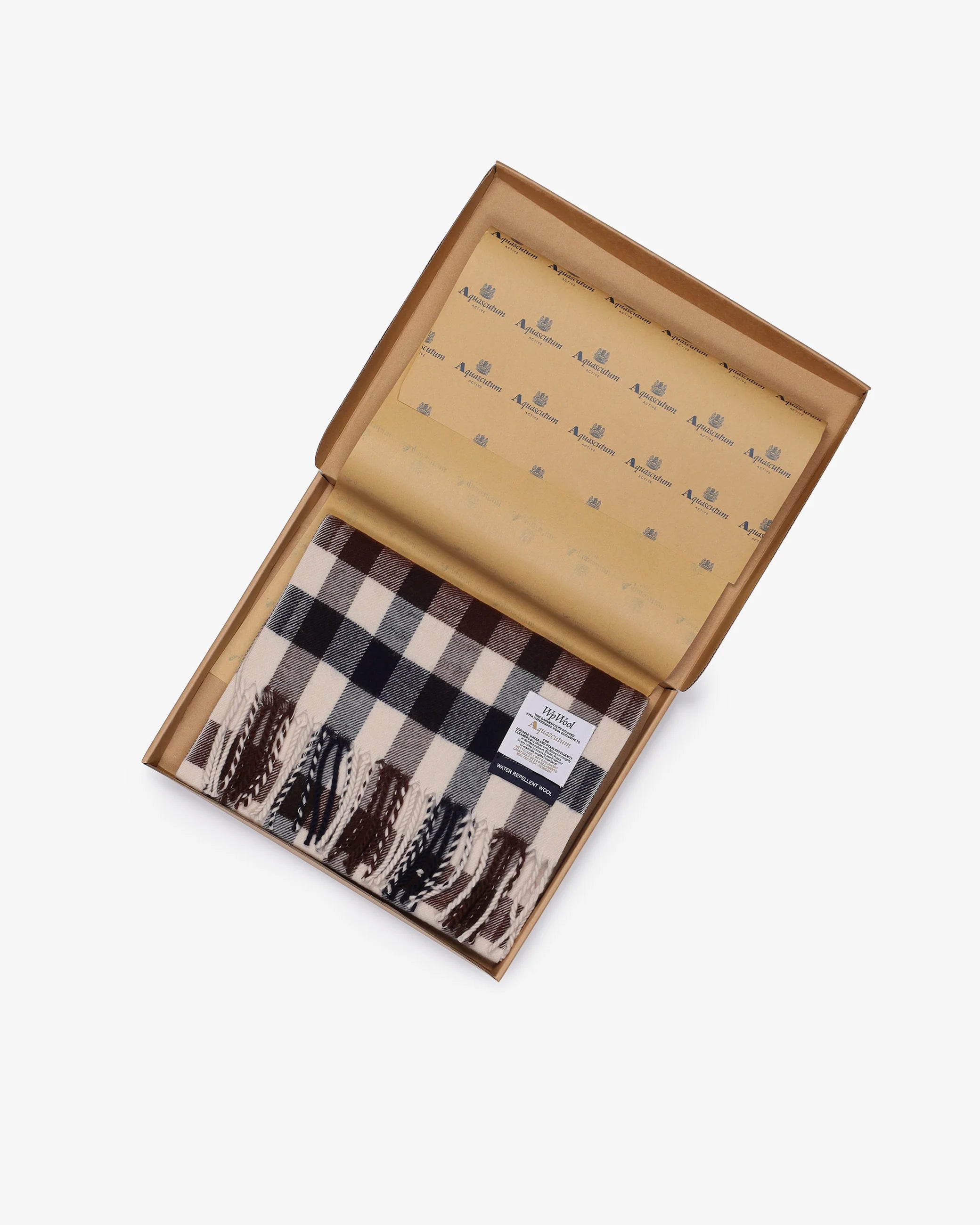 Aquascutum Active Water Repellent Merino Wool Macro Check Scarf