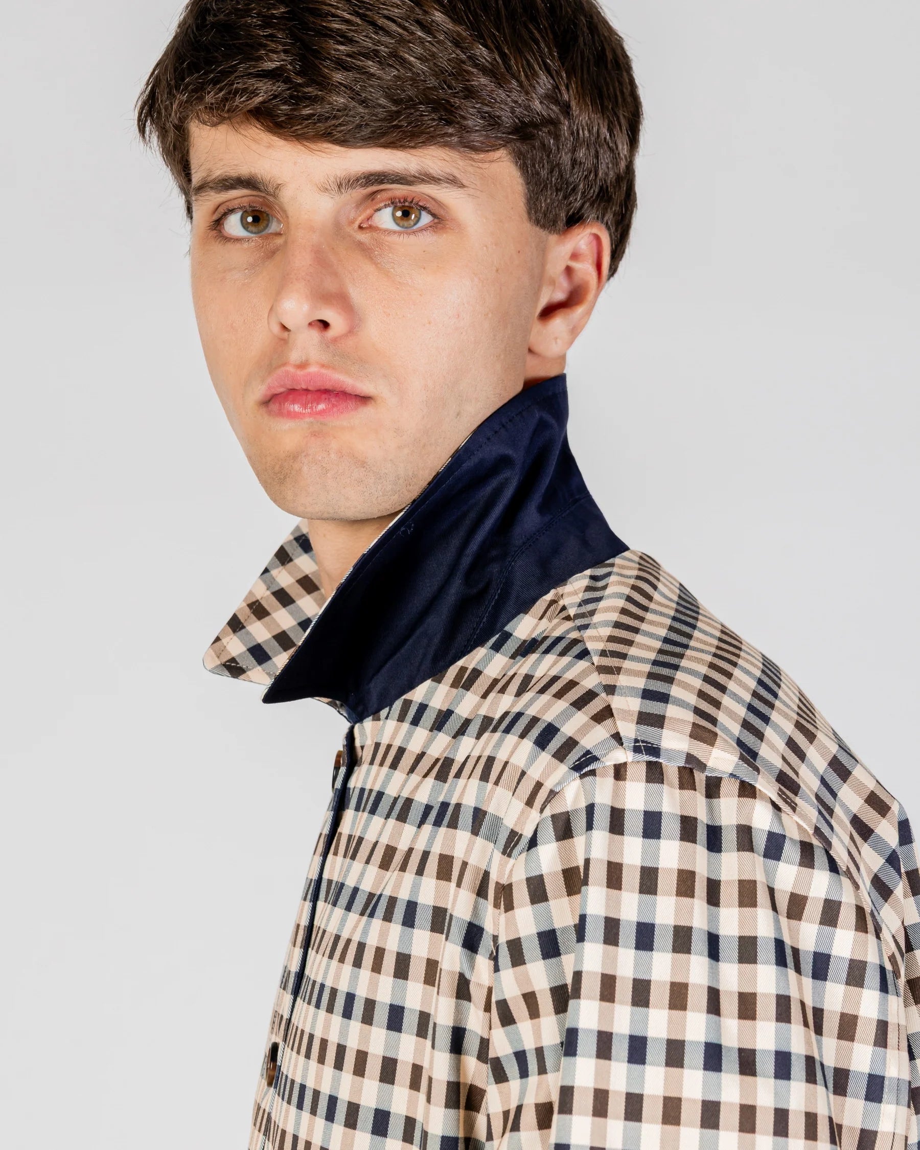 Aquascutum Archival Reversible Trench Coat Navy