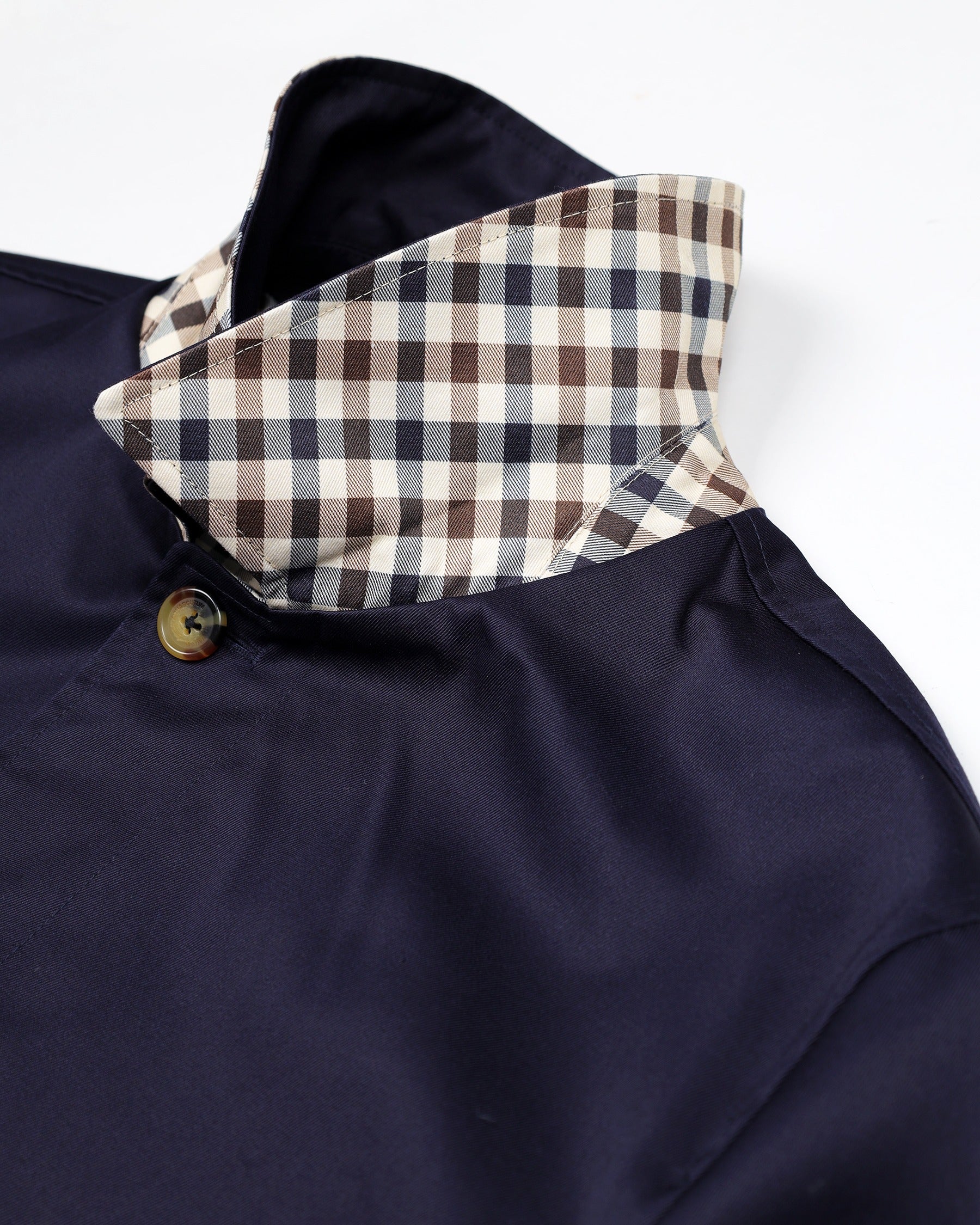 Aquascutum Archival Reversible Trench Coat Navy