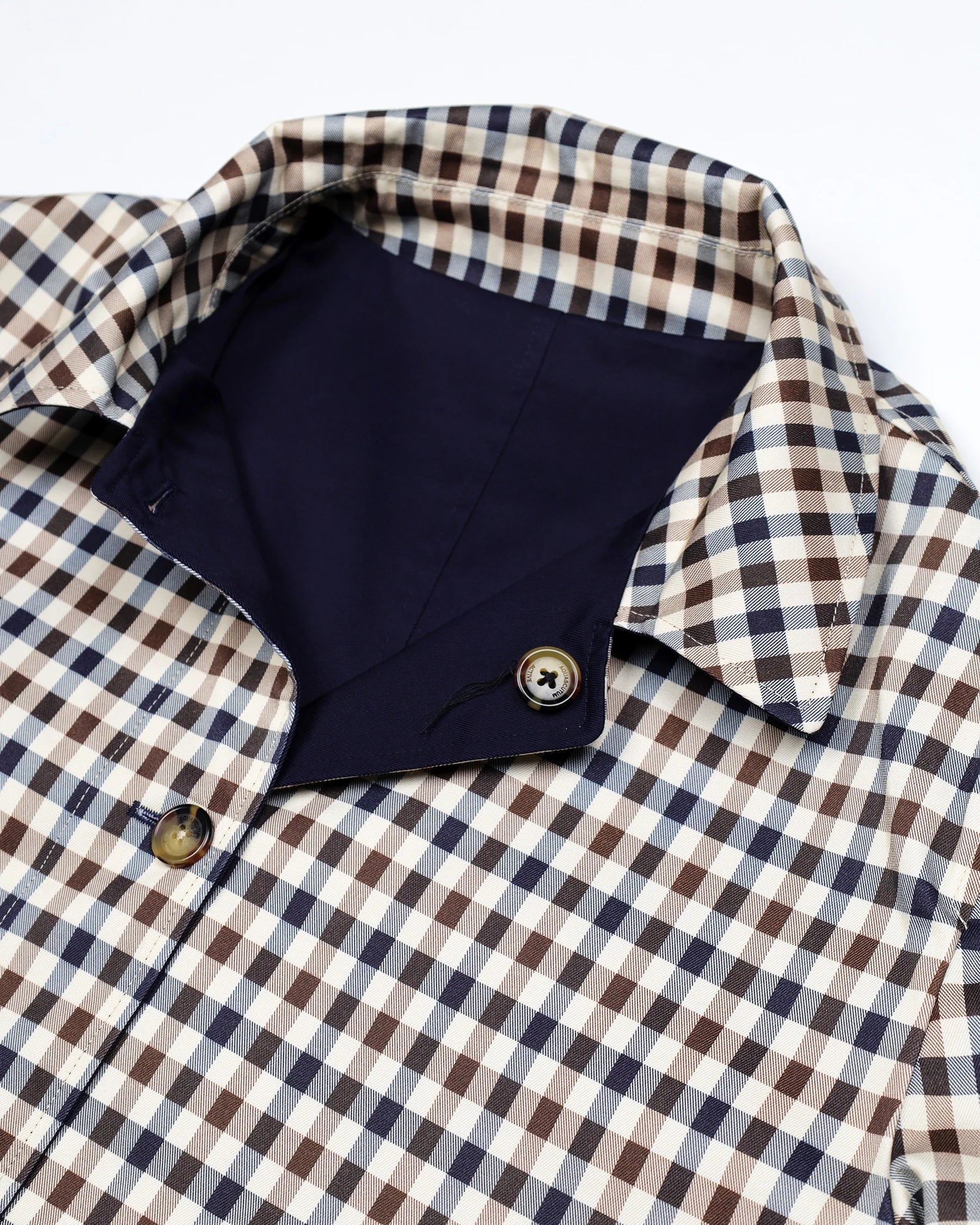 Aquascutum Archival Reversible Trench Coat Navy