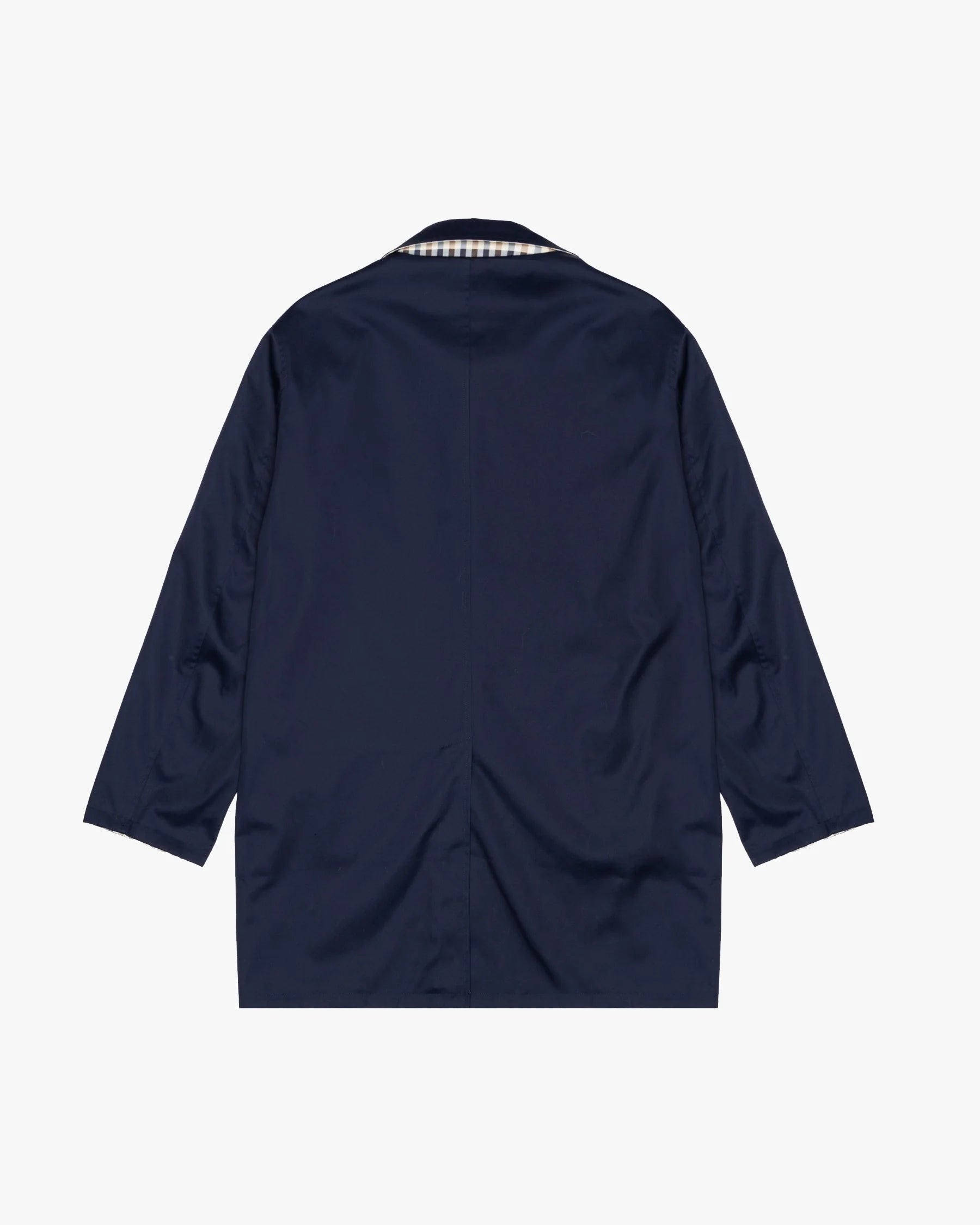Aquascutum Archival Reversible Trench Coat Navy
