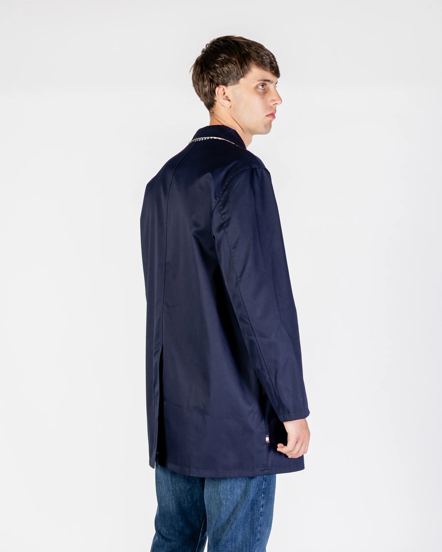 Aquascutum Archival Reversible Trench Coat Navy