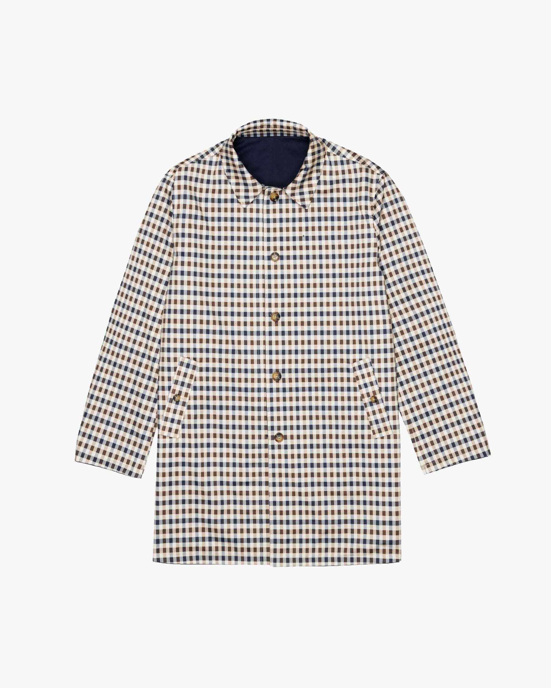 Aquascutum Archival Reversible Trench Coat Navy
