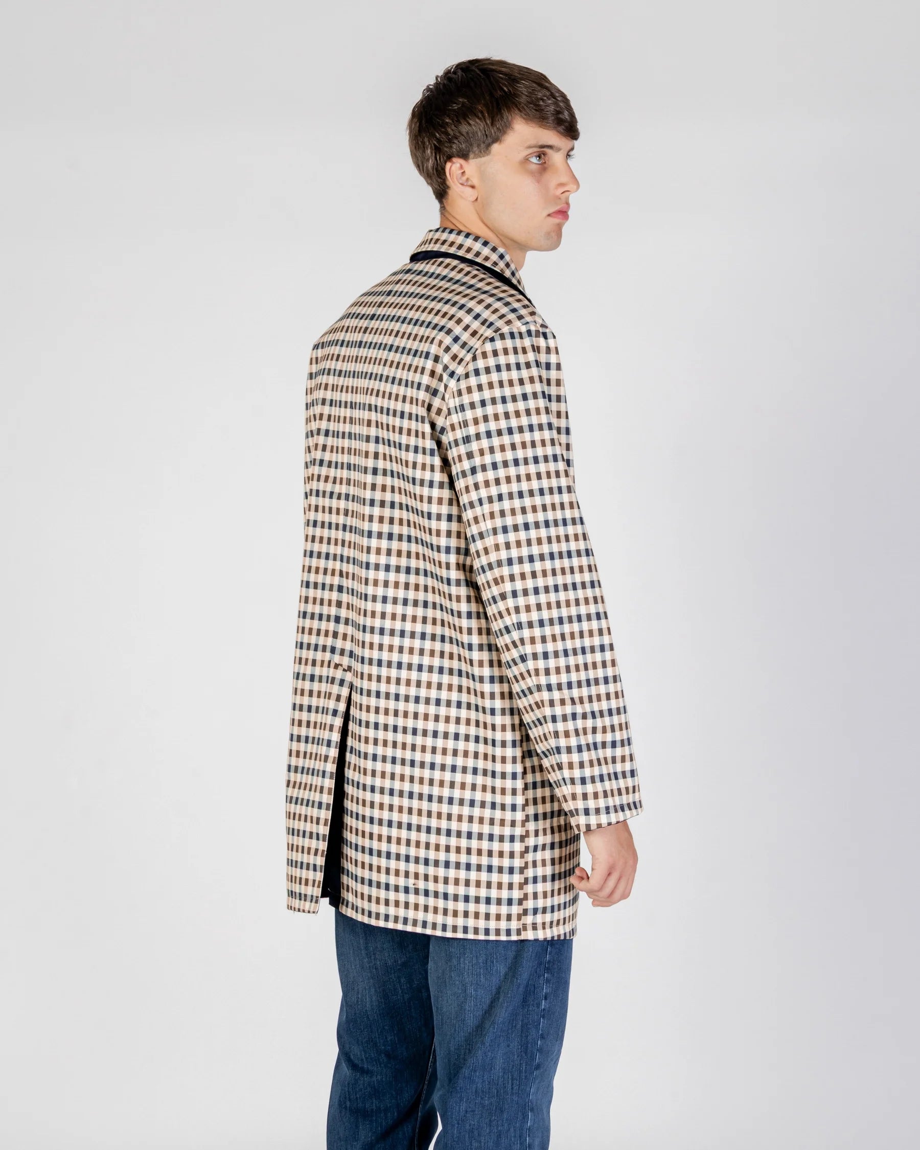 Aquascutum Archival Reversible Trench Coat Navy