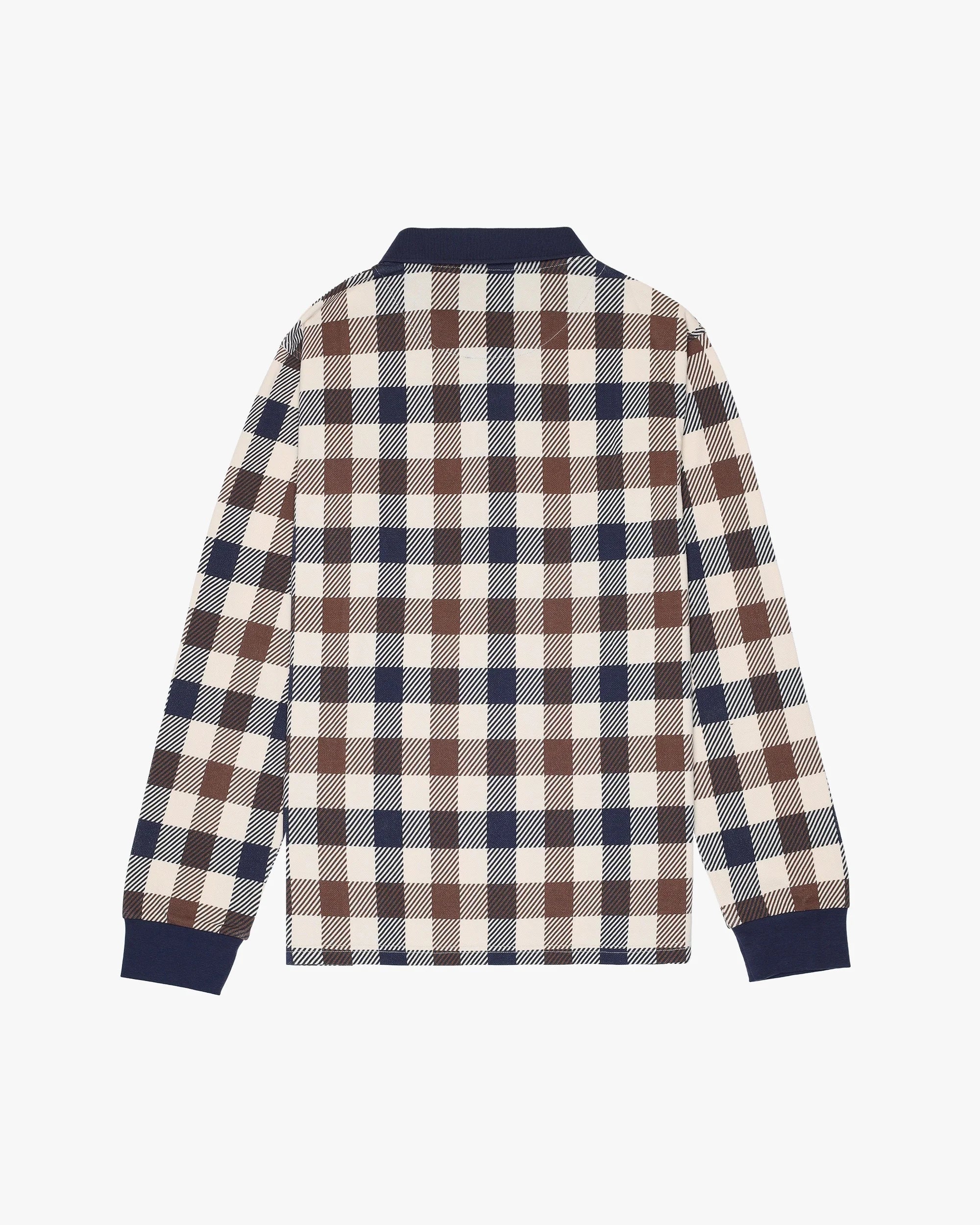 Aquascutum Macro Check L/S Polo