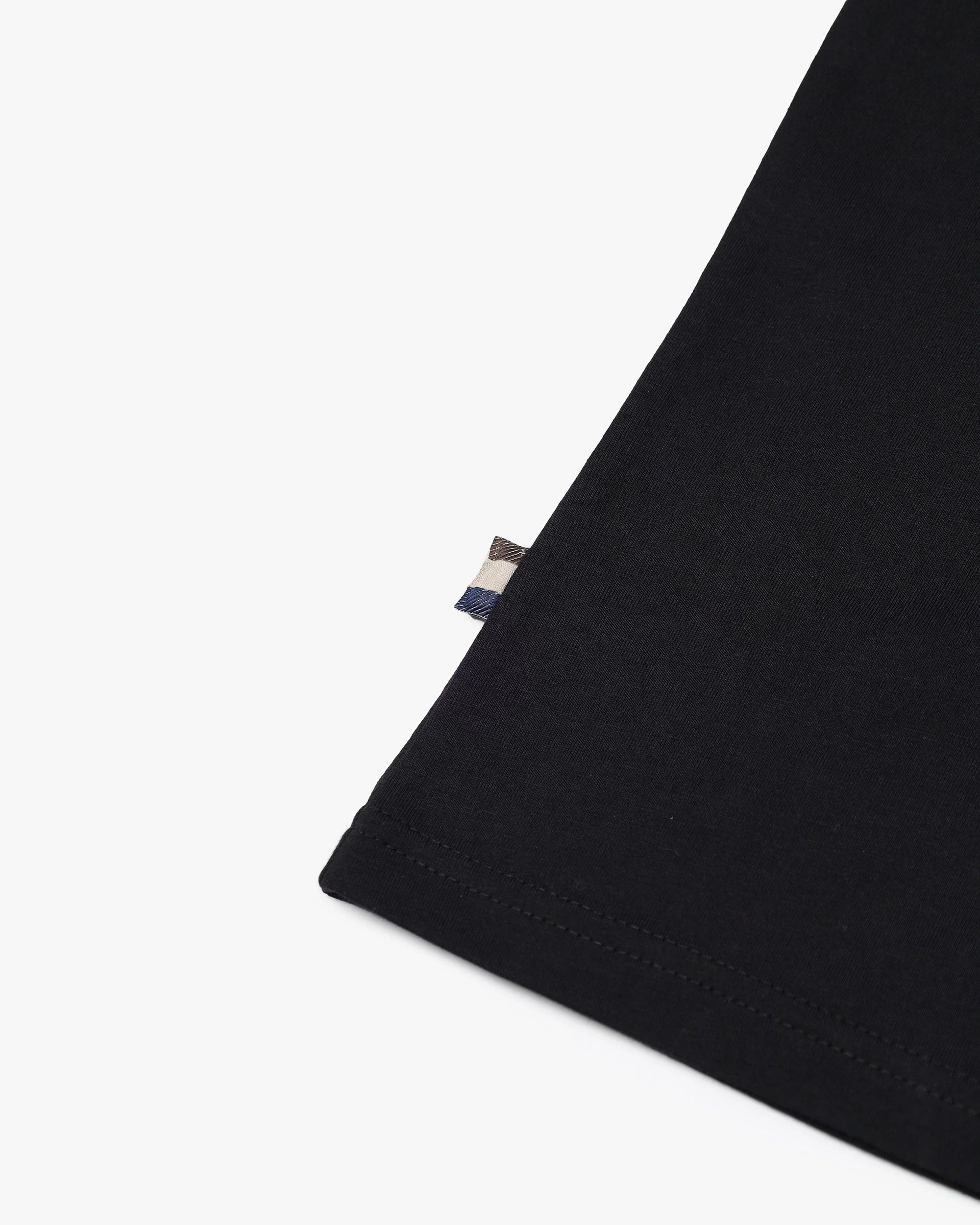 Aquascutum Active Shoulder Club Check T-Shirt Black