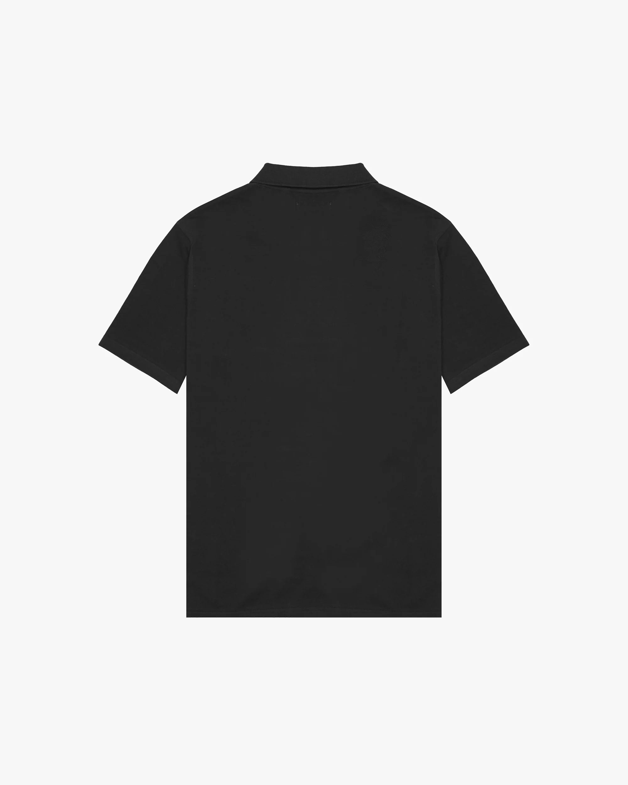 Aquascutum Check Shoulder Pique Polo Black