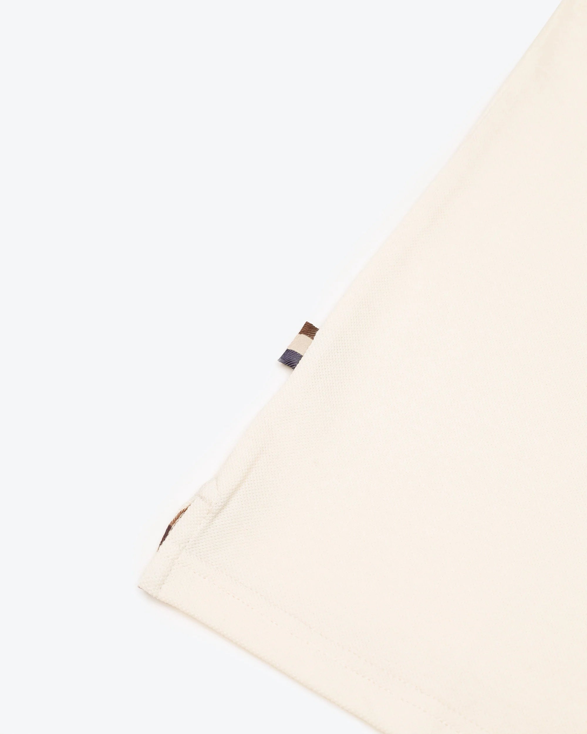 Aquascutum Check Shoulder Pique Polo Old White
