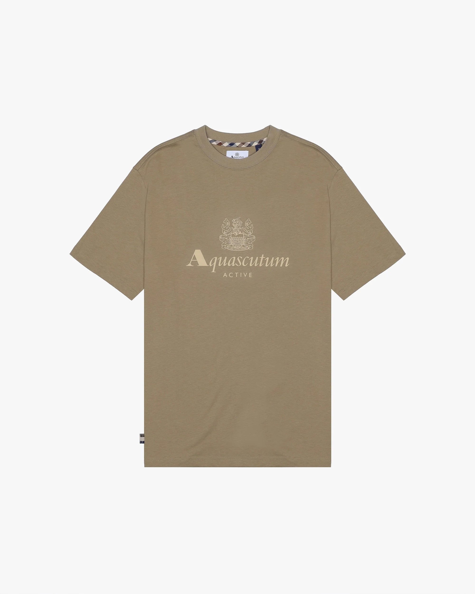 Aquascutum Active Big Logo T-Shirt Khaki