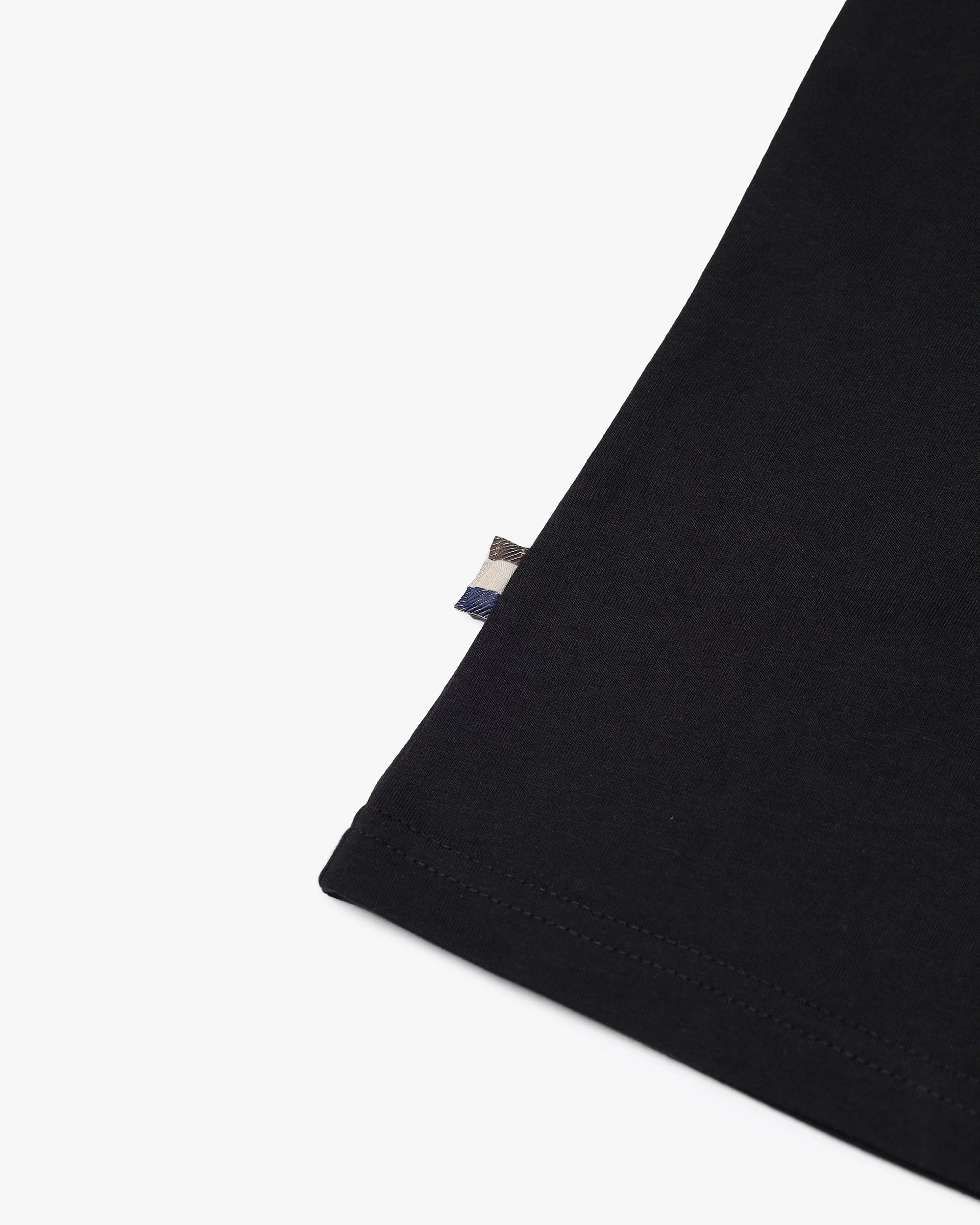 Aquascutum Active Club Check Iconic Pocket T-Shirt Black