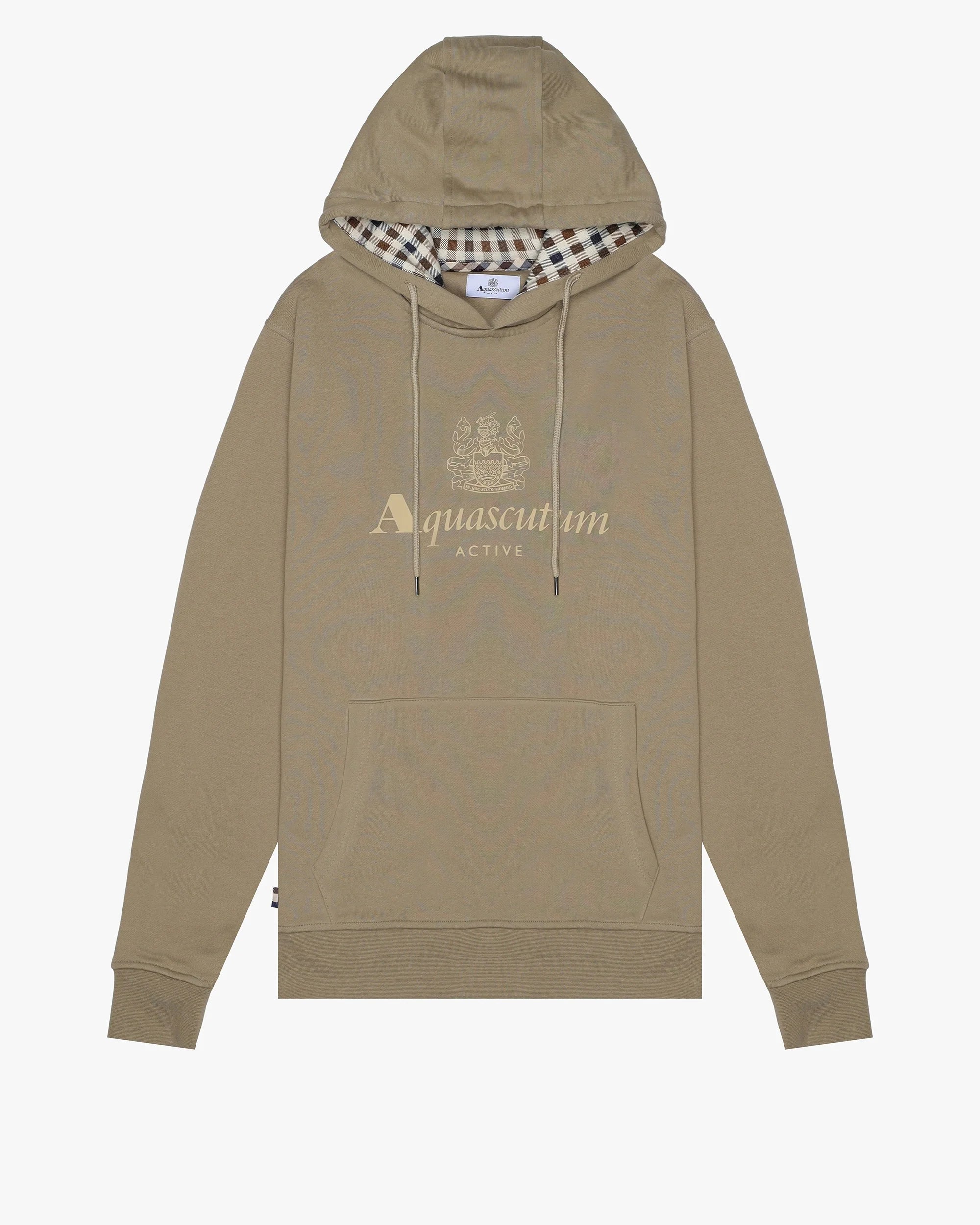 Aquascutum Active Big Logo Hoodie Fleece Khaki