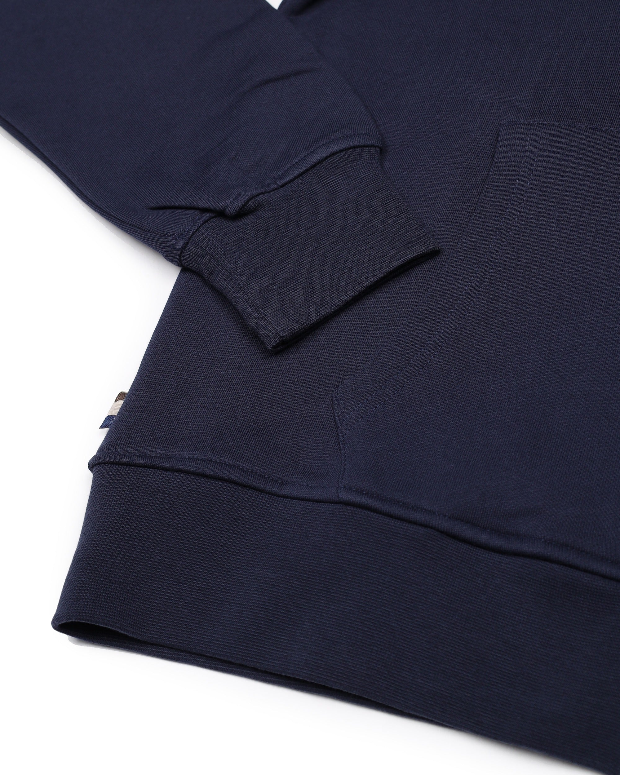 Aquascutum Active Club Check Hoodie Fleece Navy