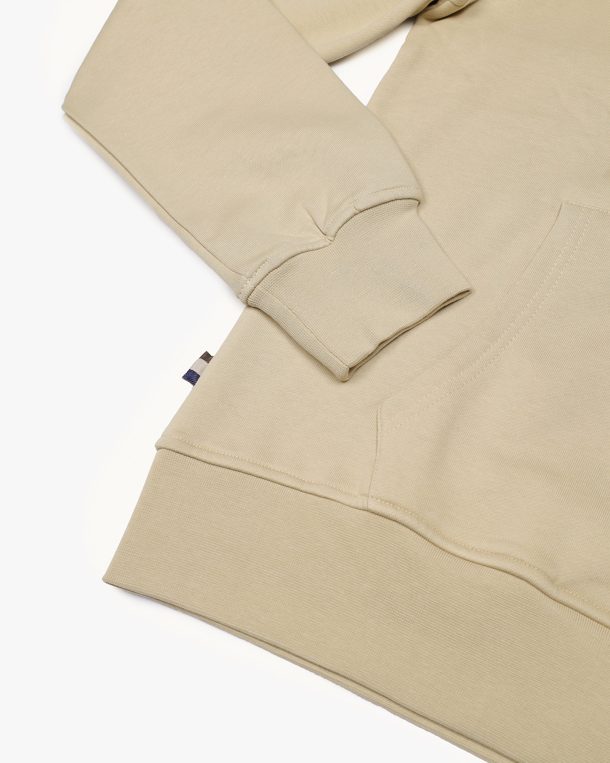 Aquascutum Active Club Check Hoodie Fleece Beige