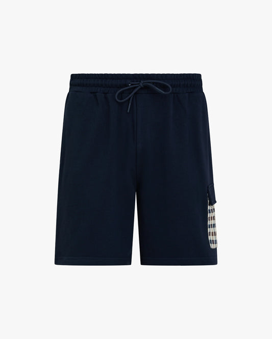 Aquascutum Lamina Cargo Pocket Sweat Shorts Navy