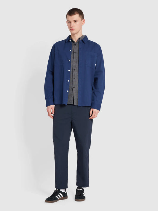 Farah Leon Relaxed Fit Overshirt Rich Indigo