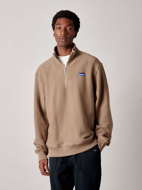 Penfield Berkley 1/2 Textured Funnel Zip Sweat Lead Gray