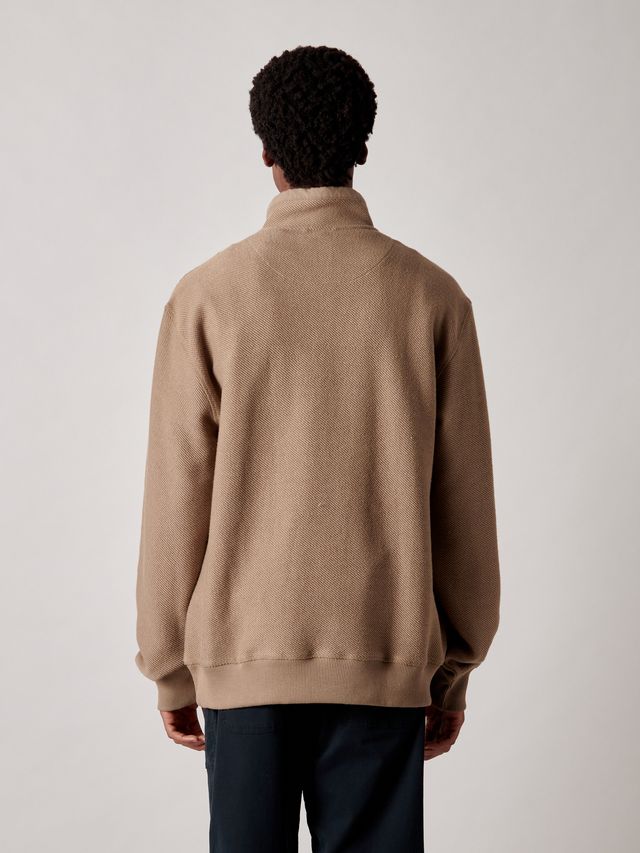 Penfield Berkley 1/2 Textured Funnel Zip Sweat Lead Gray