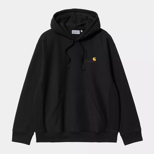 Carhartt WIP Hooded American Script Sweatshirt Black