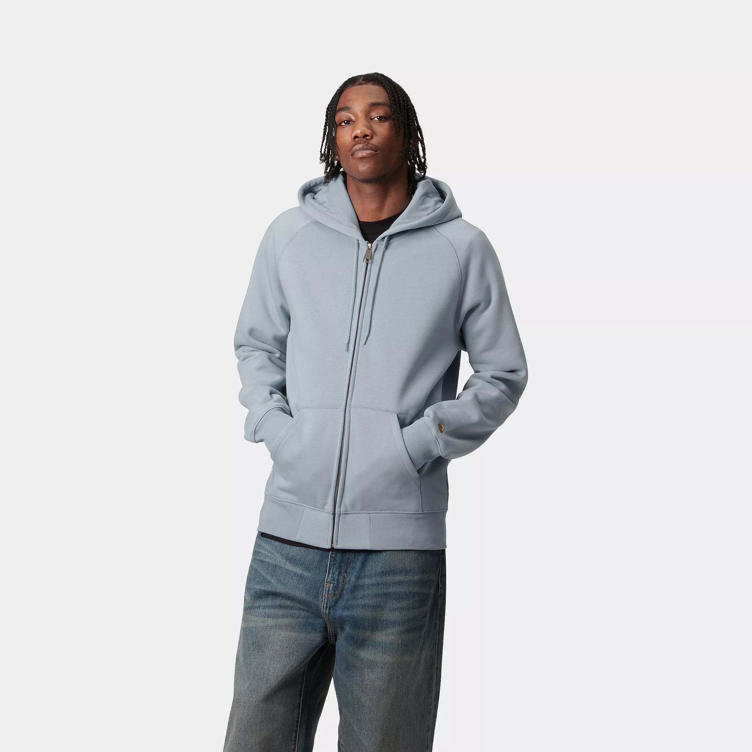 Carhartt WIP Hooded Chase Jacket Frosted Blue