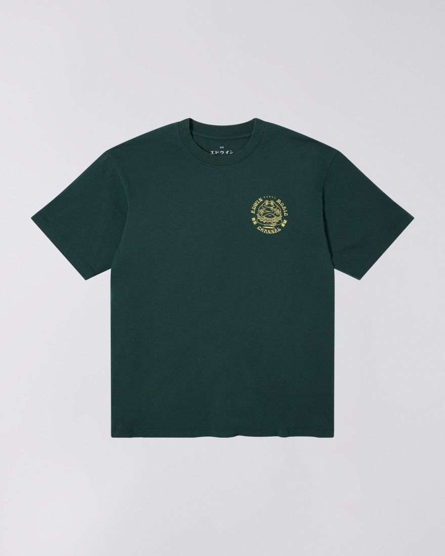 Edwin Music Channel Backprint T-Shirt Green