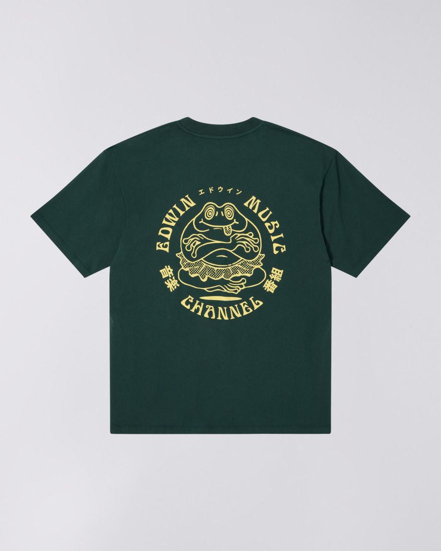 Edwin Music Channel Backprint T-Shirt Green