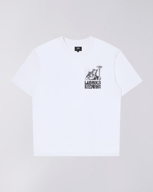 Edwin Yusuke back Print Graphic T-Shirt White