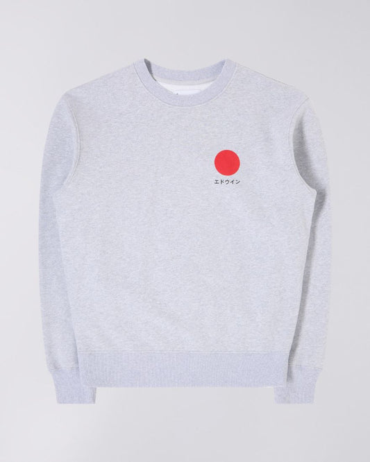 Edwin Japanese Sun Crew Sweat Grey Marl