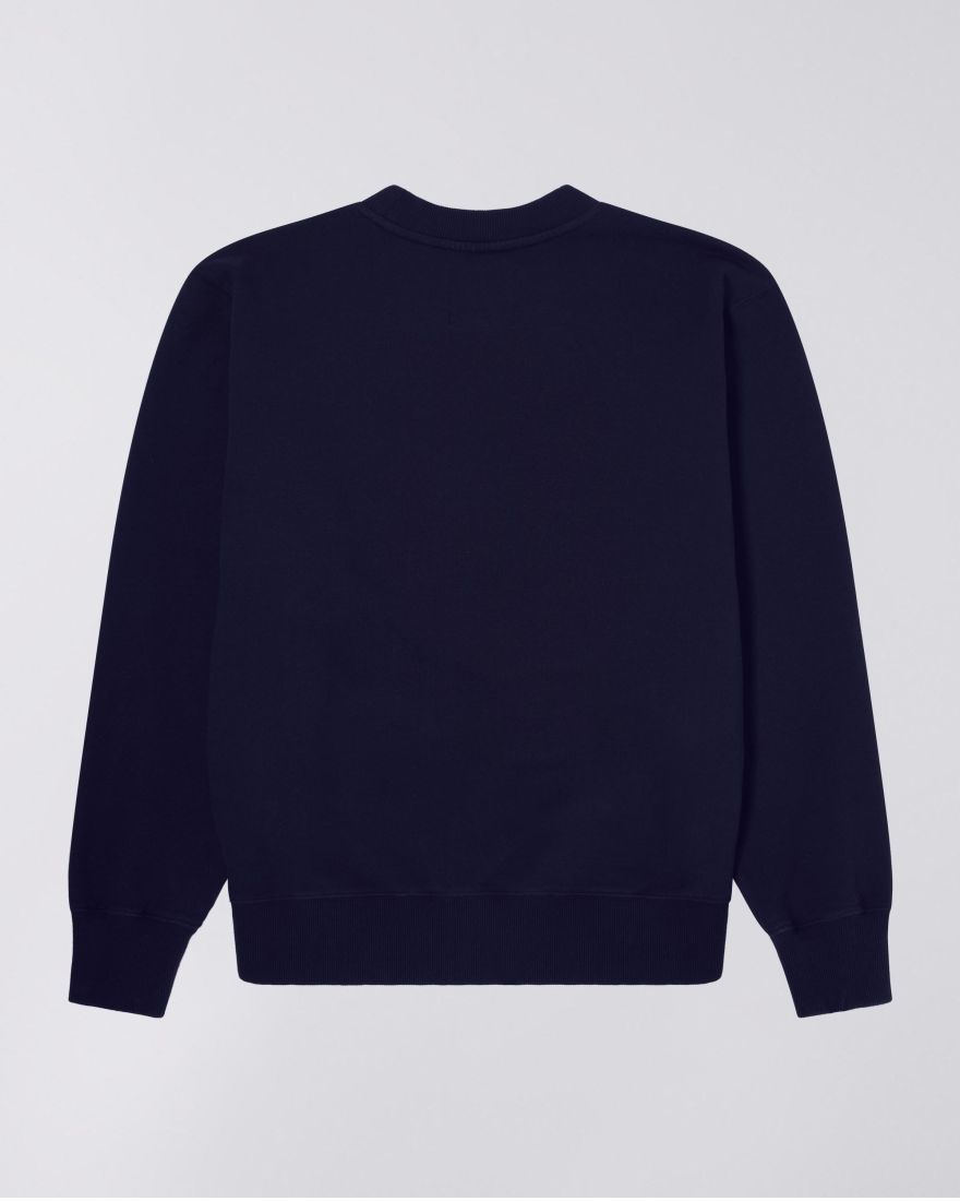 Edwin Beetle Crew Sweat Maritime Blue