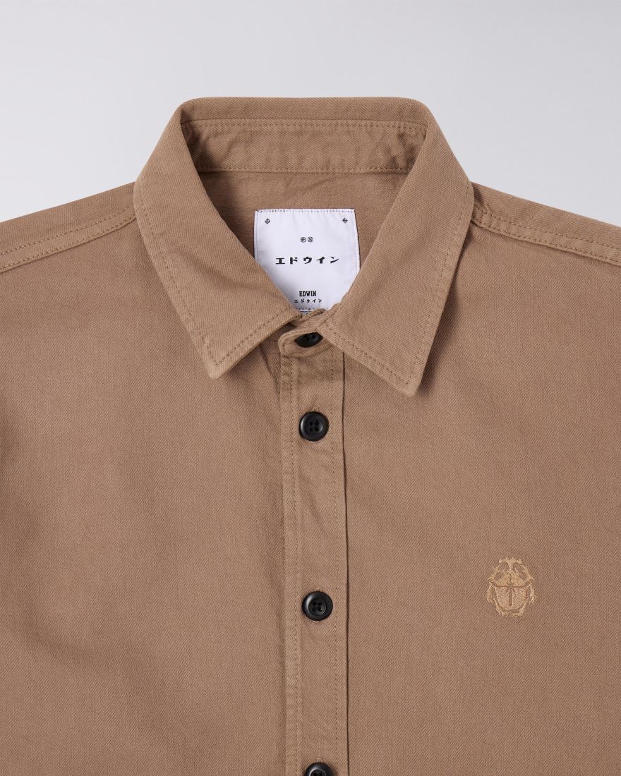 Edwin Sebastian Garment Dyed Denim Overshirt Shitake