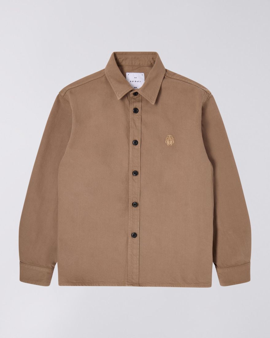 Edwin Sebastian Garment Dyed Denim Overshirt Shitake