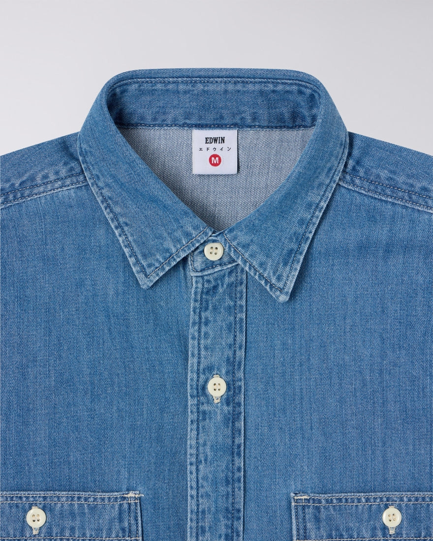 Edwin Work Denim Shirt Blue Light Used – Inocencia