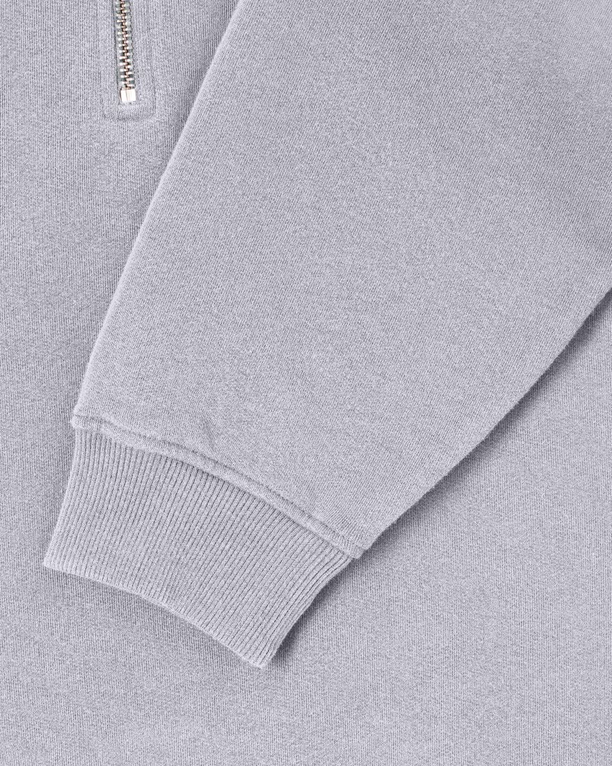 Edwin Koji Half Zip Sweat Grey Marl