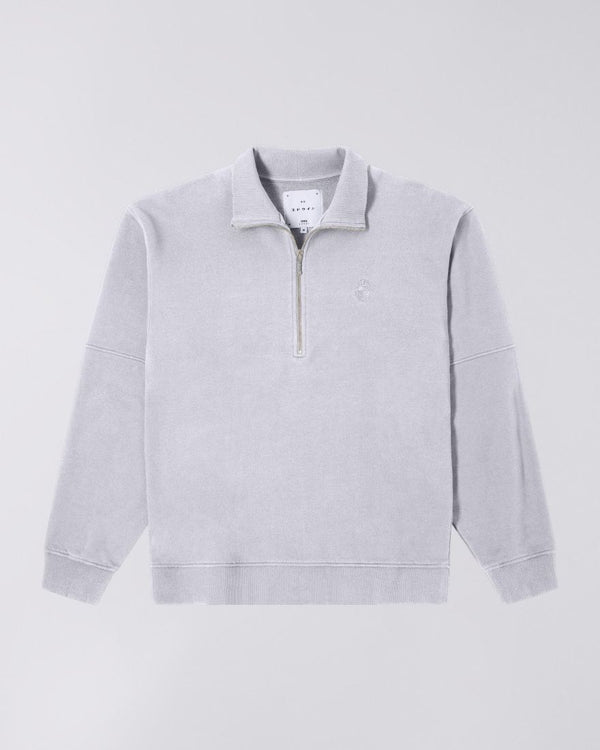 Edwin Koji Half Zip Sweat Grey Marl
