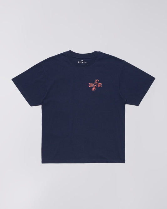 Edwin Sorry Tokyo Backprint T-Shirt Maritime Blue