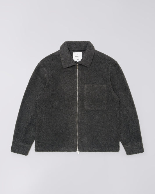 Edwin Snug ll Overshirt Teddy Fleece Dark Grey