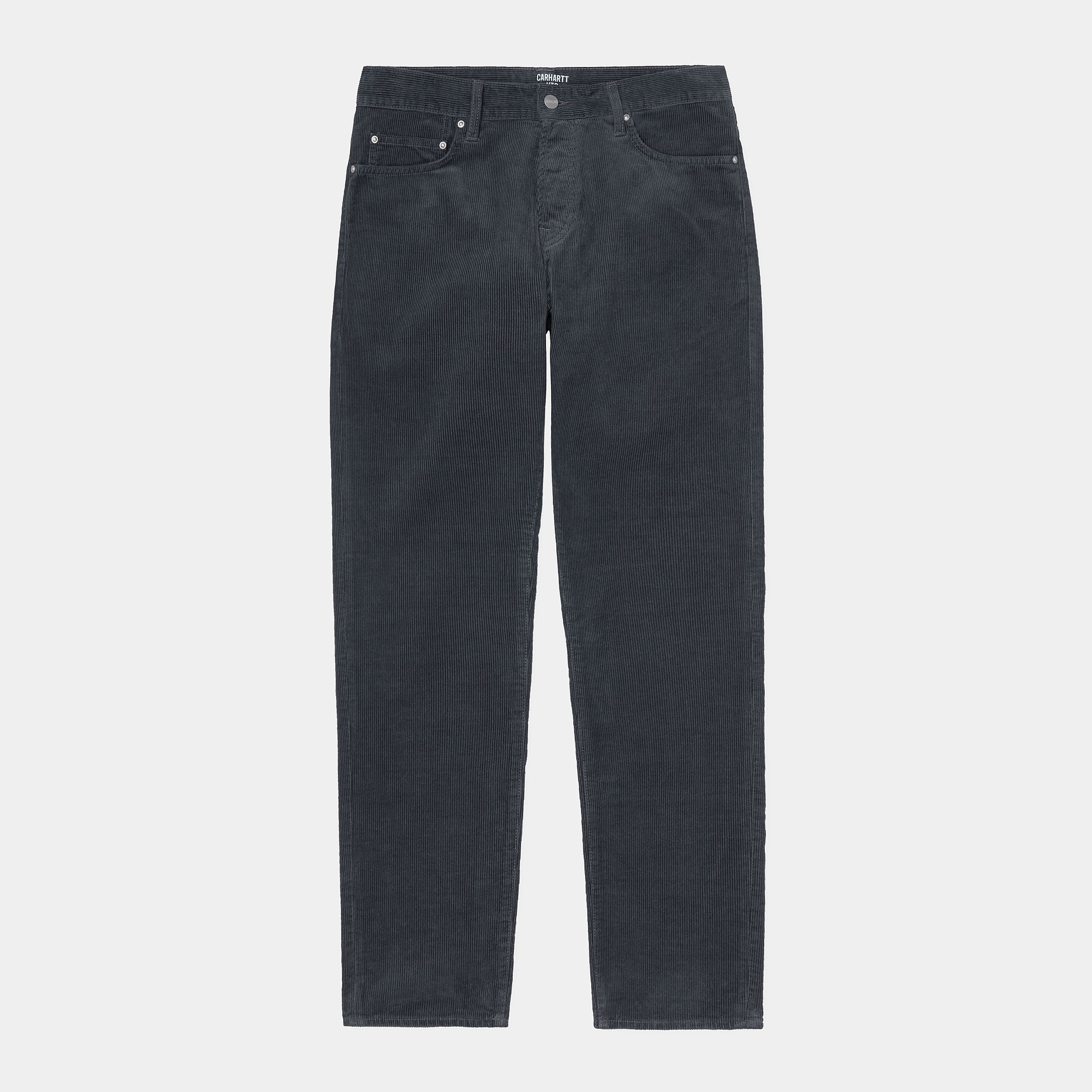 Carhartt WIP Klondike Cord Trousers in Blacksmith Rinsed