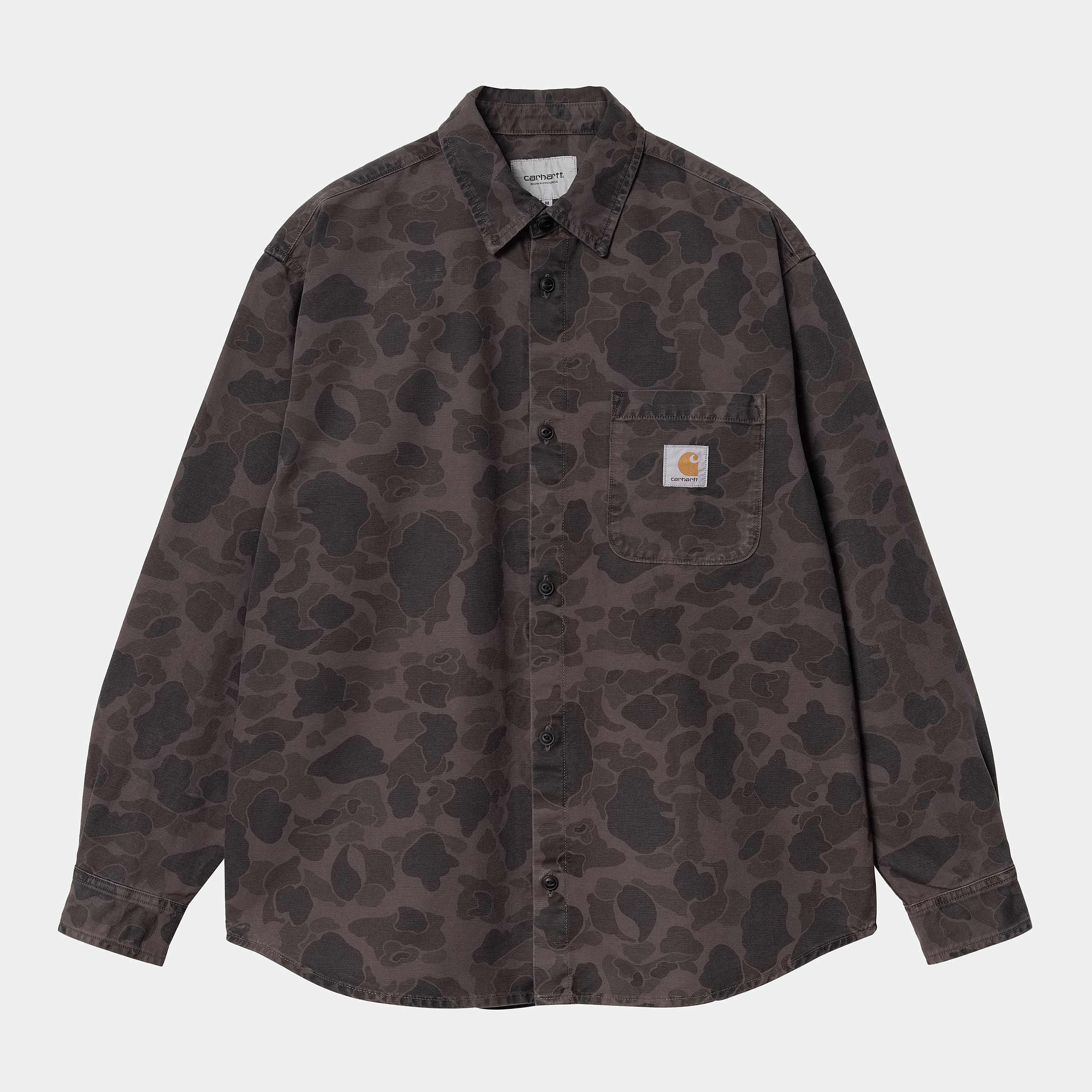 Carhartt WIP L/S Camo Duck Shirt Green/Graphite