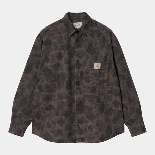 Carhartt WIP L/S Camo Duck Shirt Green/Graphite
