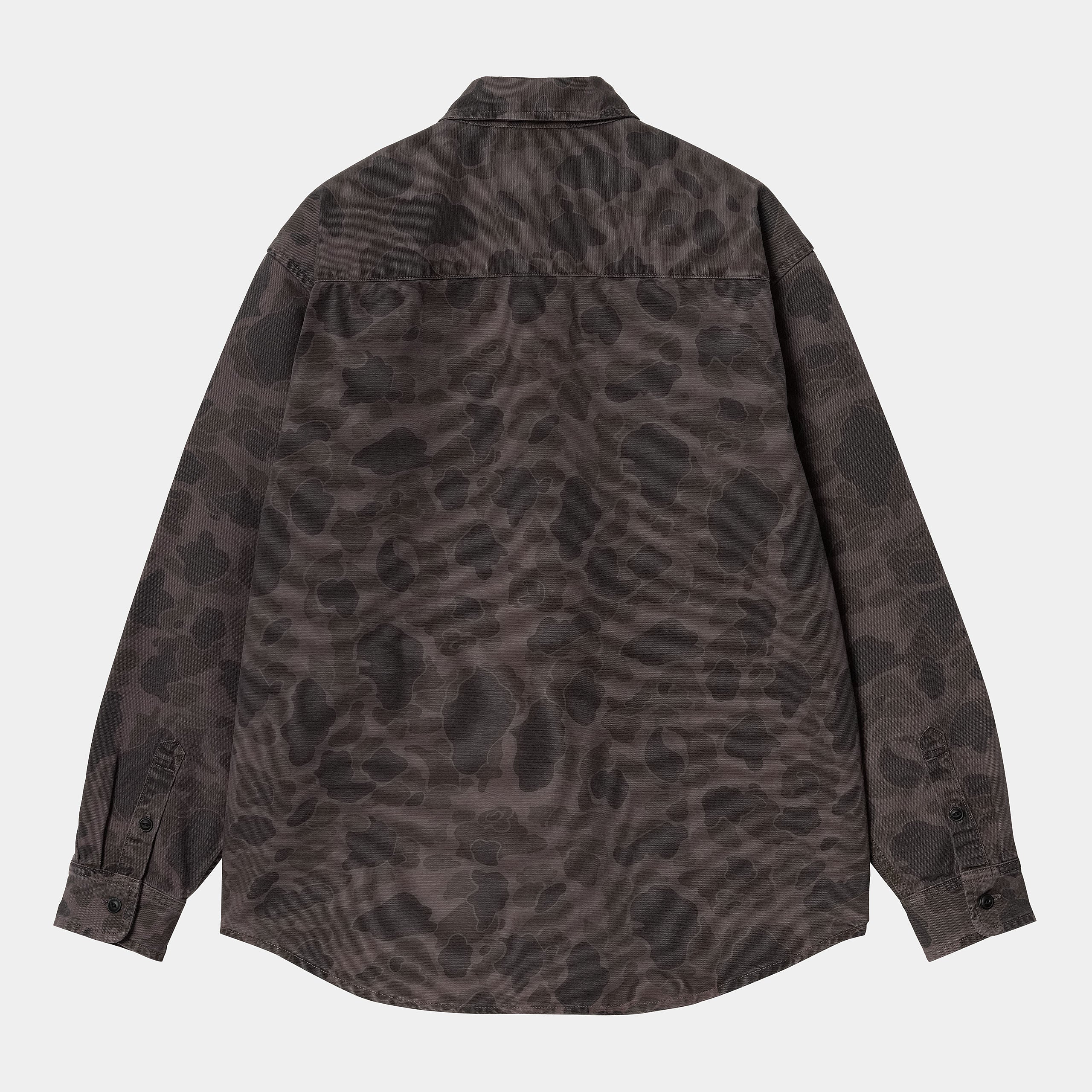 Carhartt WIP L/S Camo Duck Shirt Green/Graphite