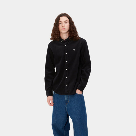 Carhartt WIP L/S Madison Cord Shirt Black/Wax