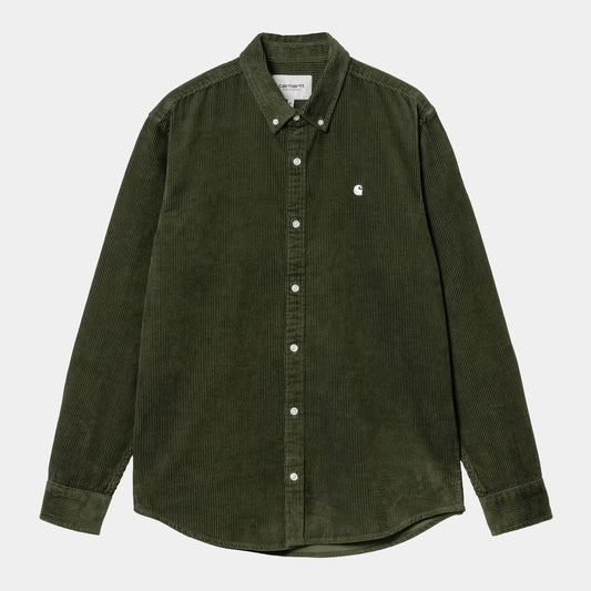 Carhartt WIP L/S Madison Cord Shirt Tarragon/Wax