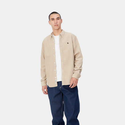 Carhartt WIP L/S Madison Cord Shirt Wall/Black