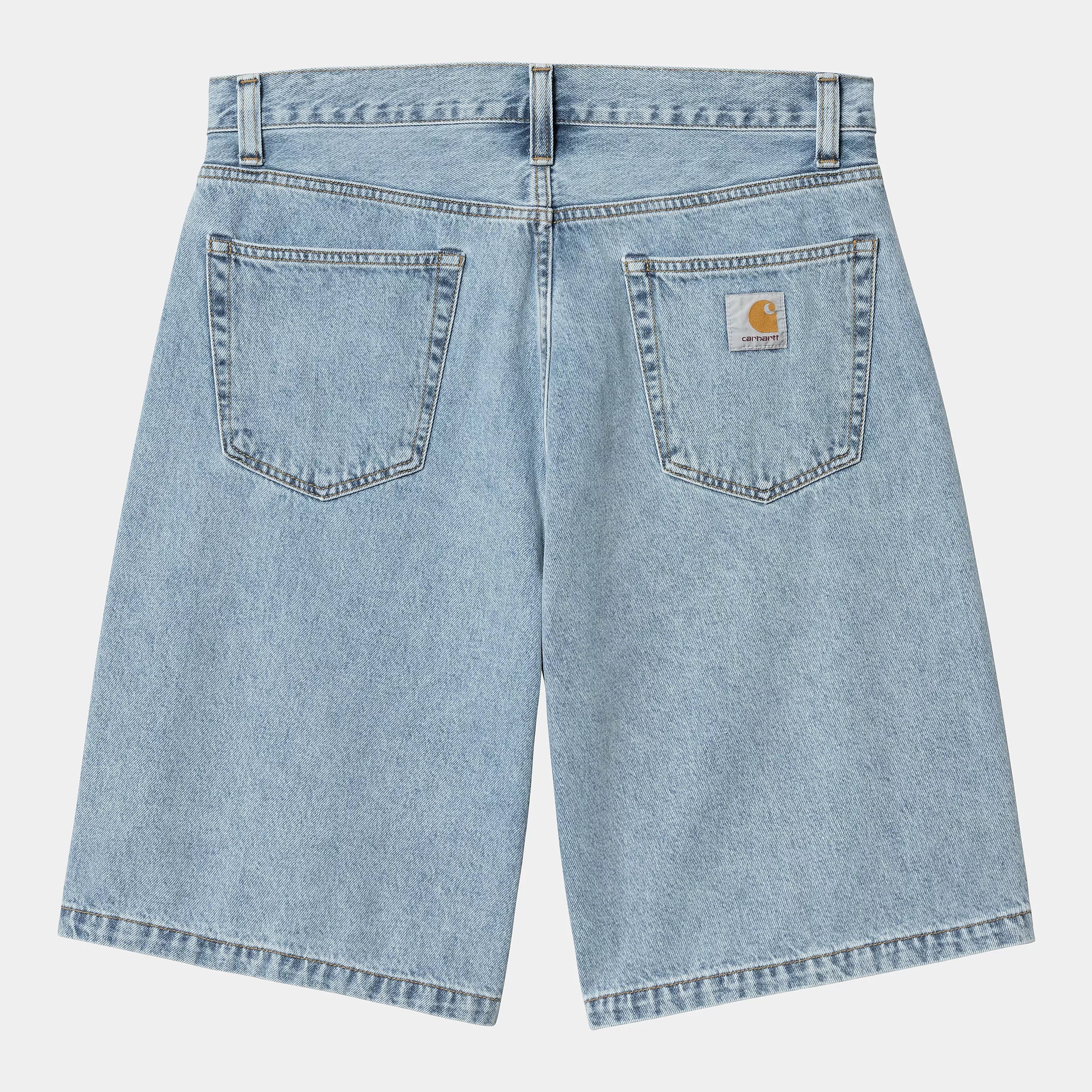 Carhartt WIP Landon Loose Fit Denim Shorts Blue Bleached