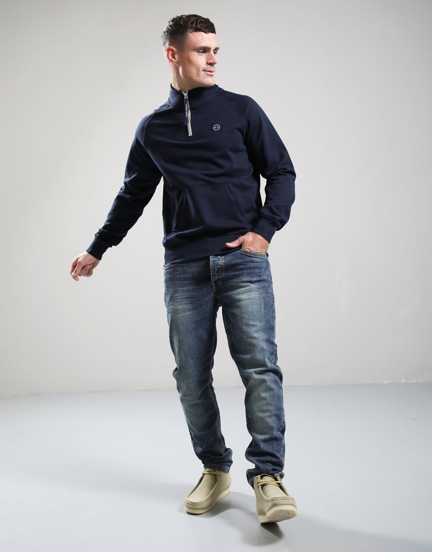 Marshall Artist Foundation 1/4 Zip Sweat Navy