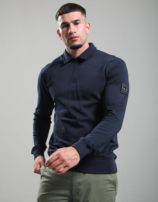 Marshall Artist Lewisham Zip Sweat Navy