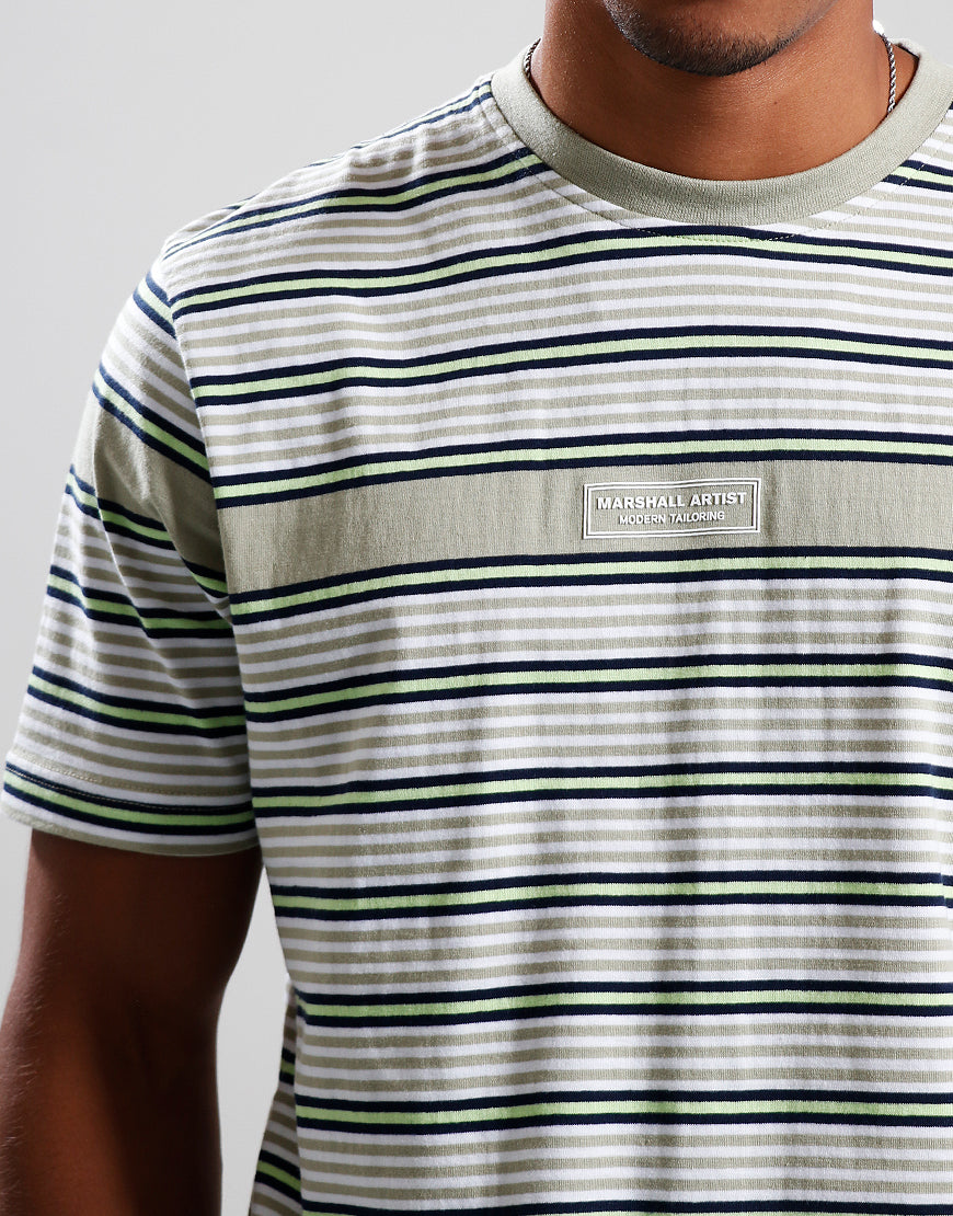 Marshall Artist Montesano Stripe T-Shirt Sandstone