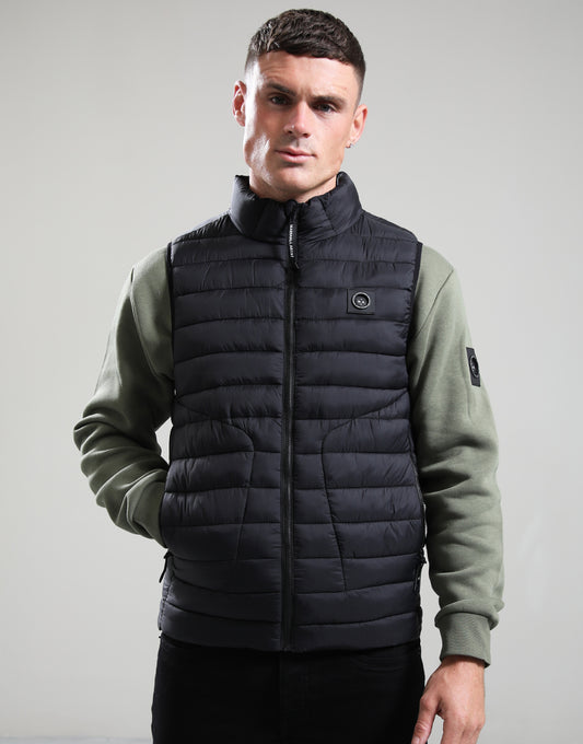 Marshall Artist Oakdale Bubble Gilet Vest Black
